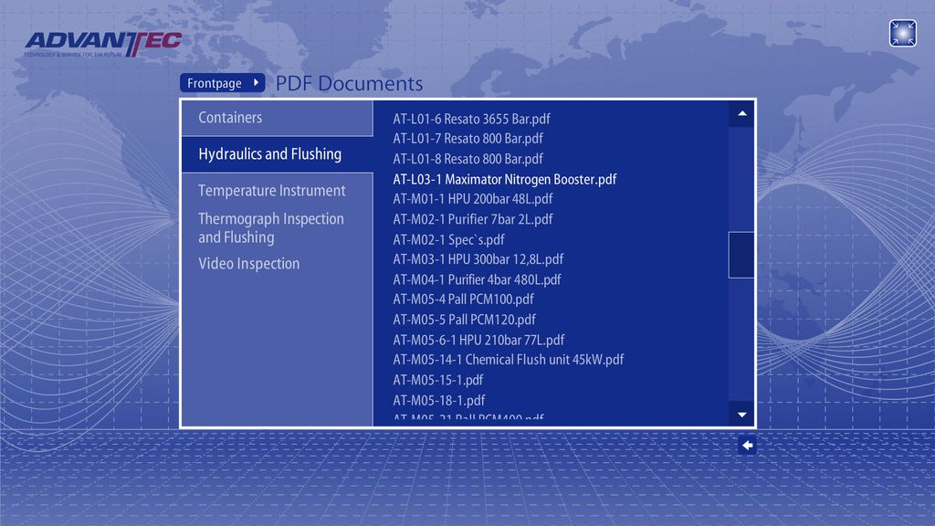 Screenshot number 6 from project Advantec Presentation